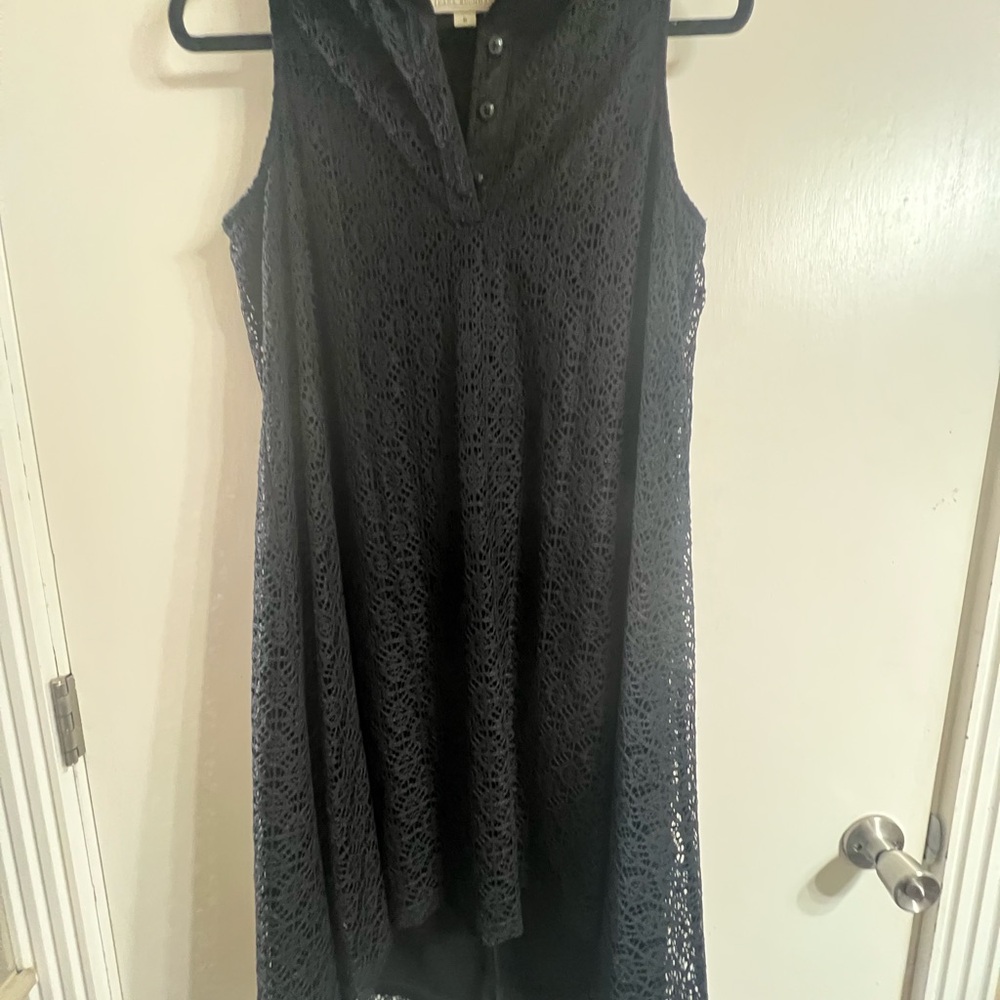 Dana Buchman Black Lace Button-Front Dress